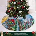 thumbnail image 6 of FMSHPON Christmas Snowman Xmas Christmas Tree Skirt Stand Mat for Holiday Party Decoration Indoor Outdoor 36 inches, 6 of 6