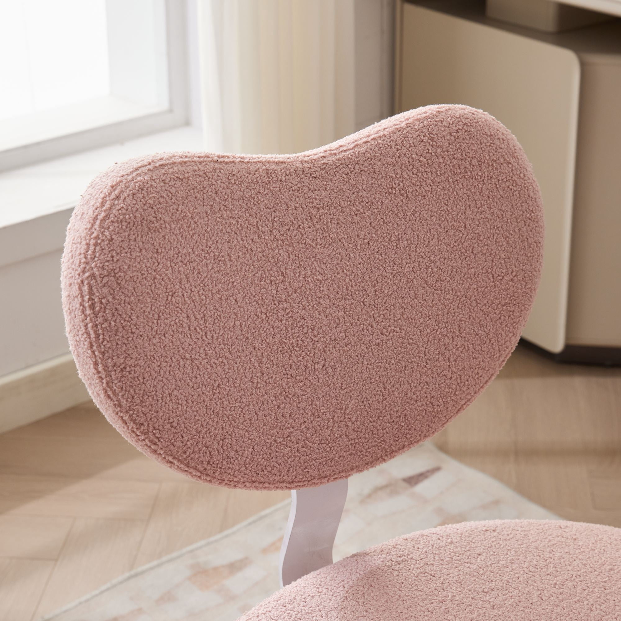 MAYEERTY Meditation Chair Plus - Cross-Legged Design, Wheels, ADHD-Friendly, Lumbar Support, Adjustable Stool, Pink