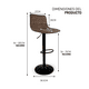 thumbnail image 4 of Sillas Veronas Altas para Barra de Cocina Mirel Banco Desayunador Tapizado con Asiento Suave 2 Piezas Cafe, 4 of 9
