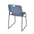 thumbnail image 6 of Regency Cain 42 in. Round Breakroom Table- White & 4 Zeng Stack Chairs- Blue, 6 of 7