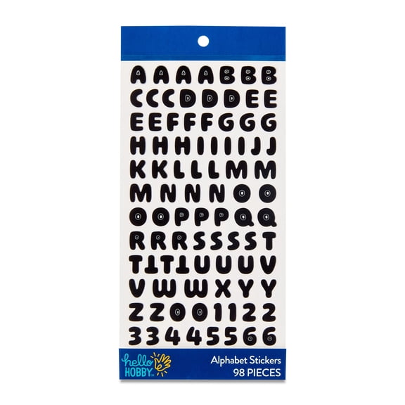 Alphanet Notebook Hello Hobby Large White Foam Alphabet Stickers 104 Count for ...