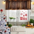 thumbnail image 5 of 2 Pack Valances for Window, Brown Vintage Wooden Short Curtains for Kitchen Bedroom Living Room, Retro Art Farmhouse Rod Pocket Small Window Treatment Valance Drapes 42 x 12 Inch, 5 of 8