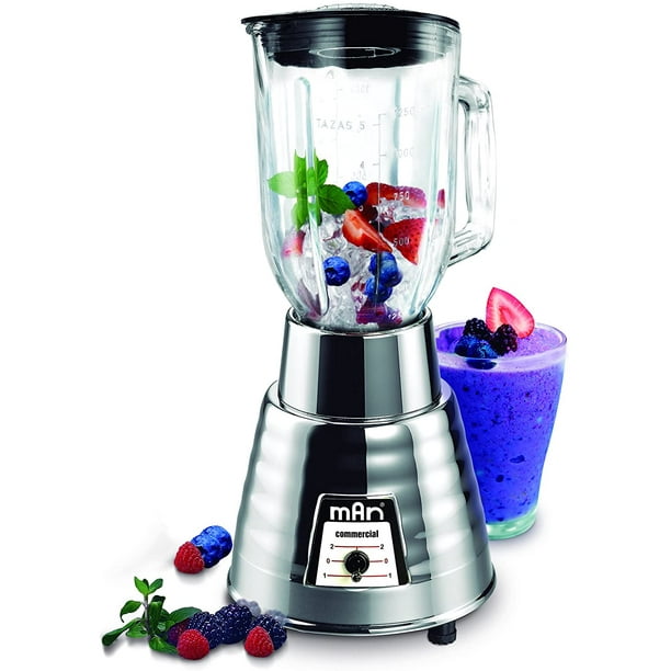 LICUADORA VASO VIDRIO 700W TITANIO 2 VEL CROMO CROMO MARCA MAN Man LMV 202