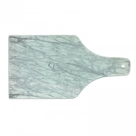 

Marble Print Cutting Board Granite Surface with Bunch of Fracture Lines and Branches Veins Design Tempered Glass Cutting and Serving Board Wine Bottle Shape Pale Grey White by Ambesonne