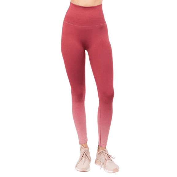 Women's Dip Dye High Rise Activewear Leggings, BRICK RED S