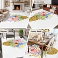 thumbnail image 5 of Area Rug for Living Room, Spring Flowers Basket Non-Slip Indoor Ex Large Carpet for Bedroom/Dining Room, Colorful Floral Botanical Leaves Washable Low-Profile Rectangle Floor Runner Rugs - 8 x 10 Ft, 5 of 8