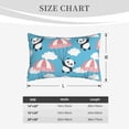 thumbnail image 4 of Rateoe Panda Flying in the Sky Pattern Pillow Covers with Invisible Zipper(Pillows are not Included) Standard Pillowcases-14"x20", 4 of 6