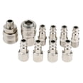 thumbnail image 2 of de acopdores rápidos chapados en níquel de hierro piezas, conector de de aire, conector BSP de 1/4 pulgadas, enchufe de herrami Yotijar Conector rápido de la manguera de aire, 2 of 8