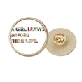 thumbnail image 1 of Cita de chicas Broche de oro metálico circular, 1 of 3