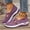 Purple, variant on Aobny Creepers Women Shoes Flatform Breathable Soft Shoes Woven Orthopedic Walking Shoes Shoes Slip-On Flat Heel Brown Round Toe Orthopedic Womens Casual Shoes,Size 40