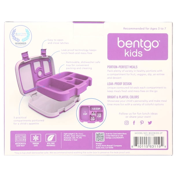 Bentgo Kids Chill-Proof Lunch Box Rosa Viola | Nuovo Con Scatola Aperta
