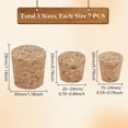 thumbnail image 2 of 1set 21pcs Tapered Cork Stoppers 3 Sizes Wood Wine Bottle Stopper Wooden Tapered Cork Plugs Replacement Corks for DIY Crafts Jars Wine Beer Glass Bottle, 2 of 6