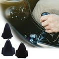 thumbnail image 4 of Youkk Gear Shift Collars Boot Suede Auto Shifter Knobs Cover Gaiter Shift Lever Ball Dust-proof Handbrake Blue Line, 4 of 6