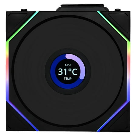 Lian-Li UNI FAN TL Wireless 1.6" LCD 120mm ARGB Case Fan, Black