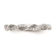 thumbnail image 4 of 14k White Gold Ring Wedding Band Diamond 0.12 ct Criss-Cross 1/8 carat Complete, 4 of 7