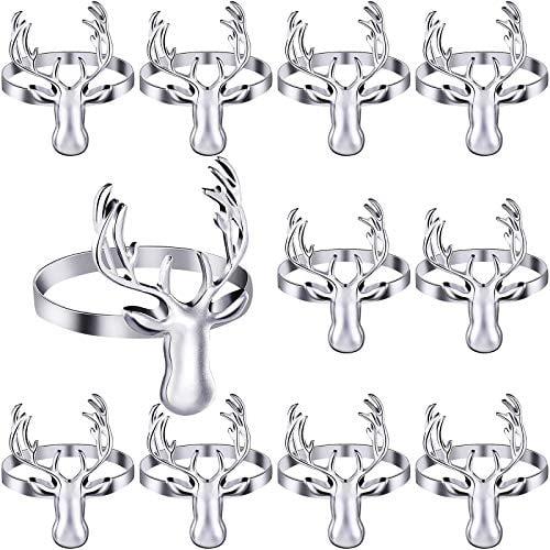 Buy Patelai 12 Pieces Christmas Deer Napkin Rings Deer Napkin Rings