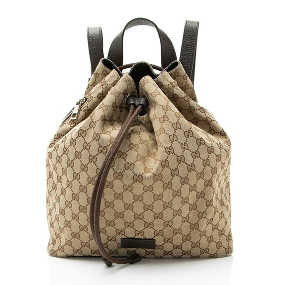 Pre-Owned Gucci GG Canvas Drawstring Backpack