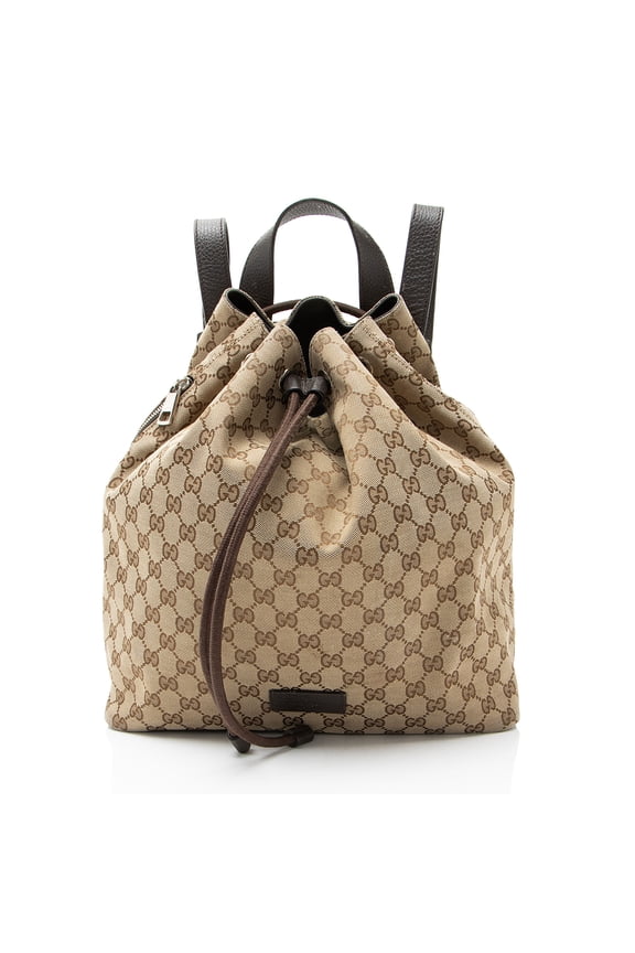Pre-Owned Gucci GG Canvas Drawstring Backpack