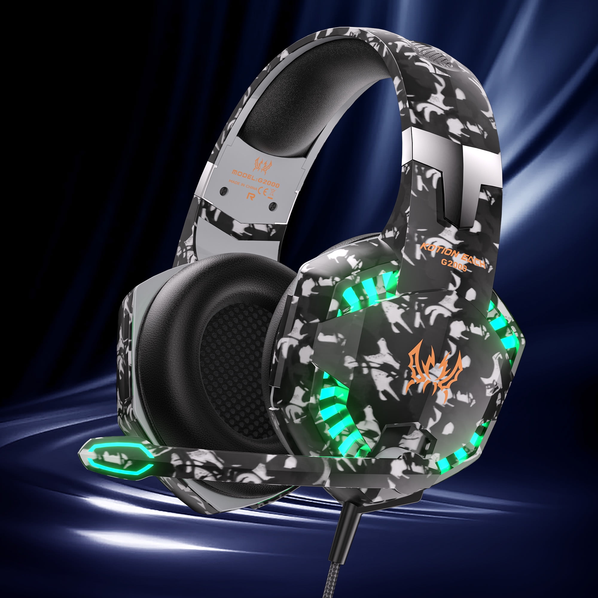 Wired Gaming Headset for PS5/PS4/Switch/ PC/Phone,Gaming Headphones with 20H Playtime Noise-Canceling Mic,7.1 Surround Sound