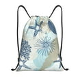 thumbnail image 1 of Saiise Algae Corals and Seashells Pattern Sports Drawstring Backpack - String Swim Gym Bag with Wet Proof Pocket for Women&Men-Medium, 1 of 6
