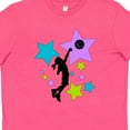 thumbnail image 4 of Inktastic Girl Playing Basketball Purple, Blue, Green Stars Youth T-Shirt, 4 of 5