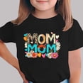 thumbnail image 2 of Zpanxa T-Shirts pour Tout-Petites Fille Imprimé Fête des Mères Col Rond Manches Courtes Haut Polyester Spandex 3-4 Ans, 2 of 5