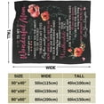 thumbnail image 3 of Gifts for Mom Blanket to My Wonderful Mom from Daughter Birthday Gifts for Mom Mothers Day I Will Love You Forever Super Soft Warm Cozy Throw Blanket for Bed Sofa 60"x50" (Flower), 3 of 6