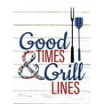 thumbnail image 2 of Allen, Kimberly 19x24 White Modern Wood Framed Museum Art Print Titled - Good Times Grill Lines, 2 of 4
