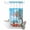 Blue, variant on No Hook Shower Curtain, Let's Go Camping Shower Curtains for Bathroom with See Through Top Window, Modern Camper Van Trees Blue Sky Waterproof & Washable Bath Curtain Stand Up Stall 36"x72"