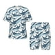 thumbnail image 1 of Balery Cute Shark Conjunto de Pijama Infantil de Manga Corta con Estampado – Ropa de Dormir de Algodón Suave-X-Large, 1 of 6