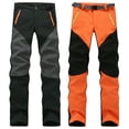thumbnail image 3 of Pantalones de pareja a juego de colores, pantalones de polar para hombre, impermeables, para otoño e invierno, para exteriores, cálidos, gruesos, de carcasa suave, para montañismo, para mujer, talla, 3 of 5