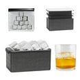 thumbnail image 5 of Crystal Clear Ice Cube Maker Tray - Eight 2 Squares Ice Cube Mold, 5 of 6