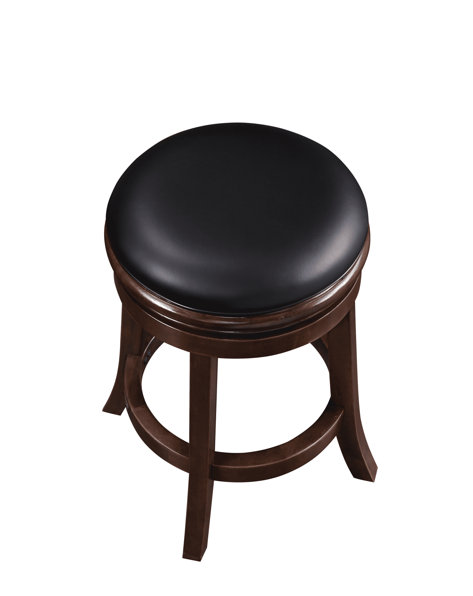 Boraam Backless Counter Height Wood Swivel Kitchen Bar Stool, Cappuccino Finish