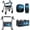 Blue Galaxy Butterfly, variant on FOR U DESIGNS Brown Plaid Flower Print Universal Fit Walker Accessories Set 3-Pack, Rollator Walker Seat Cover Backrest Cover, Under-Seat Storage Bag for Rollator