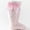 Pink, variant on Yoyauz Knee High Enough Socks For Girls Bow Stockings For Babies And Toddlers Cotton Ruffles Uniform Leggings