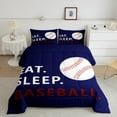 thumbnail image 2 of Erosebridal American Baseball Bedding Sets King With Comforter,Ball Game Comforter Sets King Size,Sport Gamer Room Decorative,Reversible,Ultra Soft,3-Piece, 2 of 8