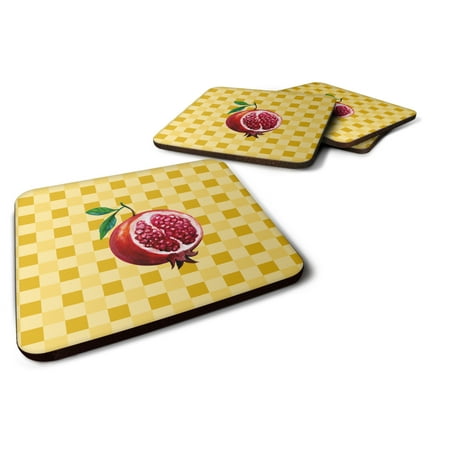 

Carolines Treasures BB7250FC Sliced Pomegranate on Basketweave Foam Coaster Set of 4 3 1/2 x 3 1/2 multicolor