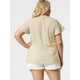 thumbnail image 5 of BluDe GaEstampado Floral ManAcampanaOjo De CerraduTalGrande PaMujer Beige 3XL, 5 of 6