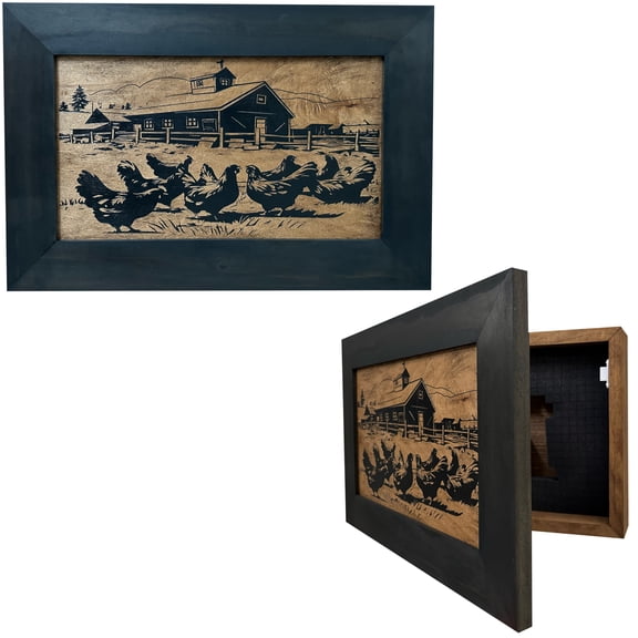 Hidden Storage Cabinet Chicken Farm Decoration by Bellewood Designs
