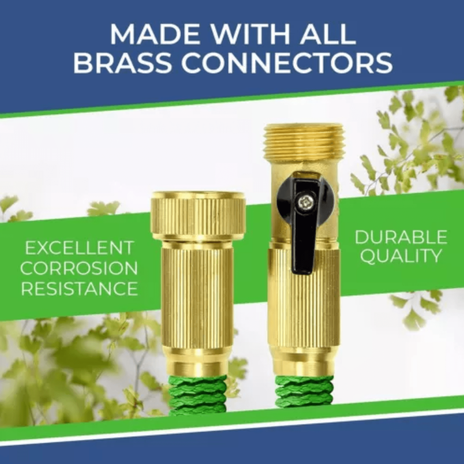 Garden Hose 50ft Kink-Free Expandable Water Hose Upgraded Leakproof Lightweight 50ft Garden Hose for Outdoor