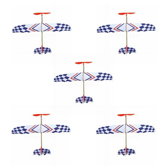 5X Elastic Rubber Band Powered DIY Foam Plane Model Kit Aircraft Educational Toy