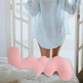 thumbnail image 5 of Love Wave Shaped Plush Throw Pillows Super Soft Rabbit Full Body Pillow for Adults Kids Sofa Bed Decoration Cushion Leg Clamp Long Hug Pillow for Sleeping Comfort, 5 of 5