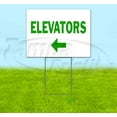 thumbnail image 1 of Elevators Left (18" x 24") Yard Sign, Includes Metal Step Stake, 1 of 6
