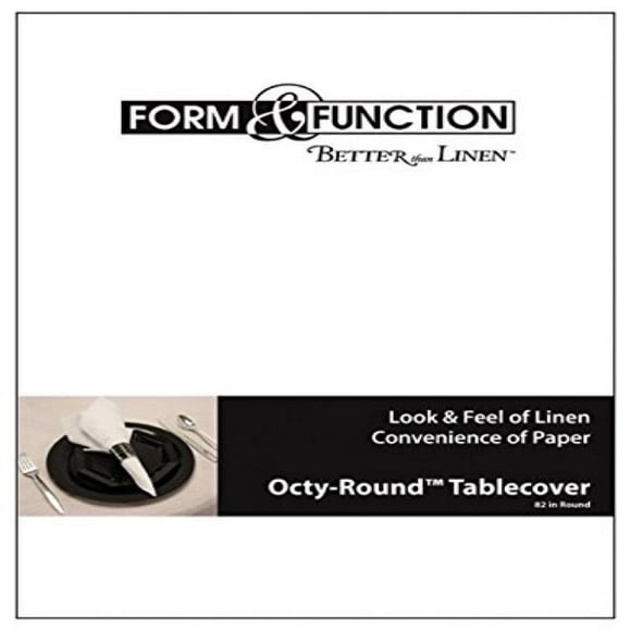 FORM AND FUNCTION 823272 TC OCTY RD 82" 12/1 AIRLAID WH
