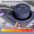 thumbnail image 4 of CIARRA CATIH1A-M Portable Induction Cooktop, Slim Single Electric Countertop Burner with Sensor Touch and Digital Time, Blue, 4 of 8