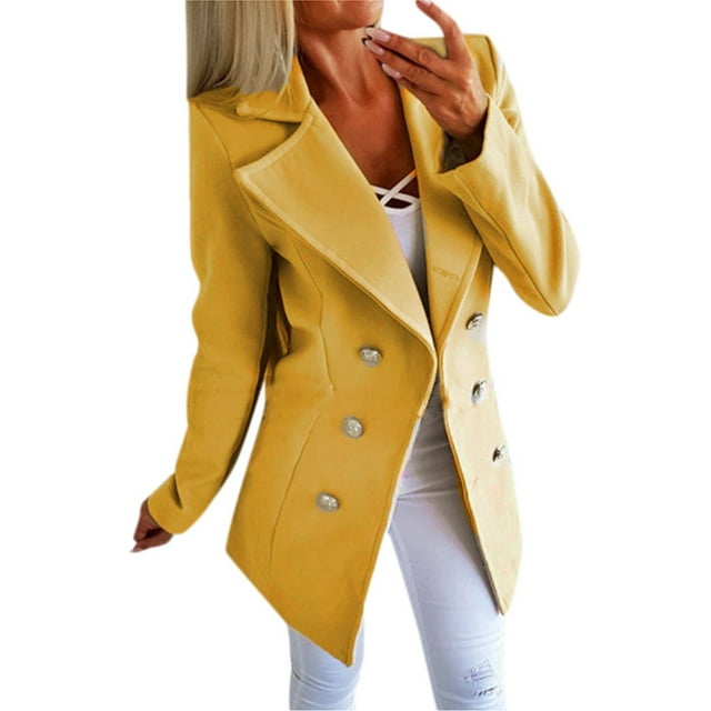 Women's Plus Size Jacket Button Front Open Coat Warm Soft Outerwear for Ladies Casual Winter Fashion