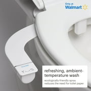 Brondell Rinslet Single Nozzle Ambient Temperature Bidet Attachment, Plastic, White, Single Unit