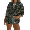 thumbnail image 3 of FASHIONWT Women Plus Size Digital Printing Front Short Back Long Cardigan Single Breasted Shirt Top, 3 of 6
