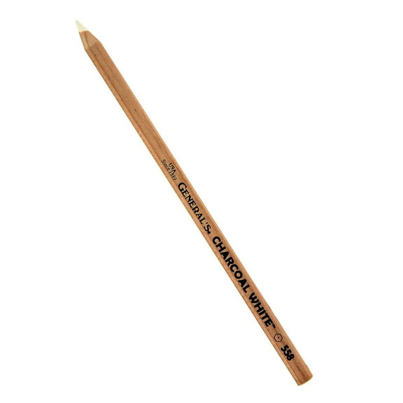 General's 558 Series White Charcoal Pencil each [Pack of 12] (33624-PK12)
