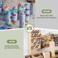 thumbnail image 4 of 6 Tier Spray Paint Storage Rack, 24 Can Wall Mount Organizer, Wood Shelf Holder for Garage, Kitchen, Studio, 4 of 6